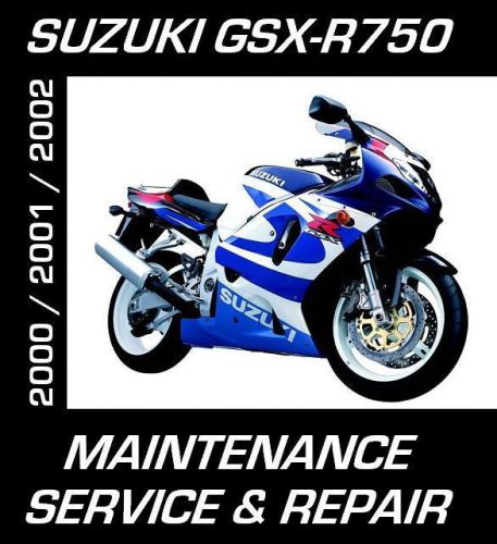 Suzuki gsxr750 gsxr 750 maintenance tune-up service repair manual 2000 2001 2002