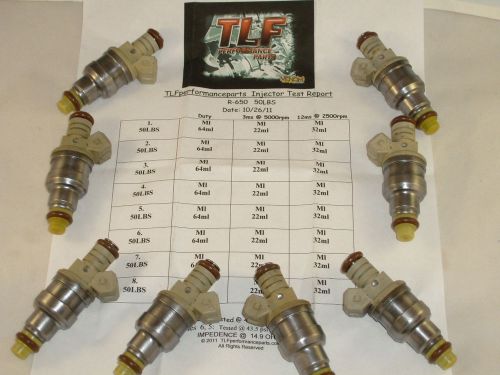 Ford  1986-04 mustang  50#lbs/hr set of  8 direct fit fuel injectors ev-1 style