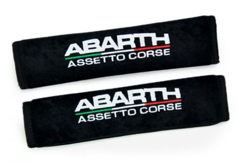 Fiat 500 abarth seatbelt pads brand new -balck color- italian made - save big!!!