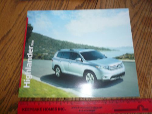 2011 toyota highlander sales brochures - - vintage