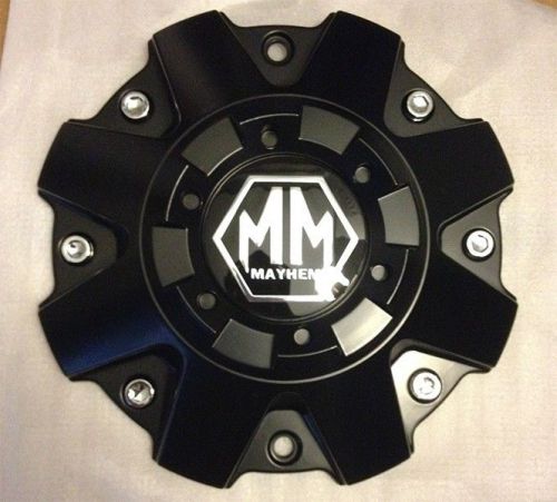 Mayhem matte black wheel center cap - minor scratches  c108010mb01 - 806804cb7