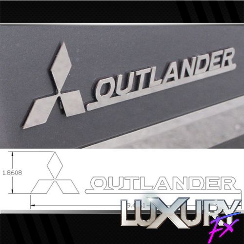 4pc. luxury fx steel outlander&amp;mitsubishi logo for 2007-09 mitsubishi outlander