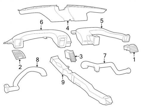 Chrysler oem  dashboard air vent 5pl76dx9ac image 3