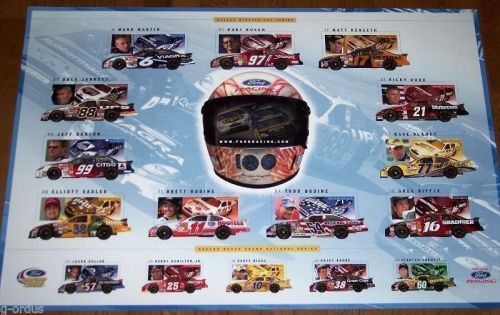 Lot of 2 new ford nascar racing 100 year anniversary nascar posters! ford issued