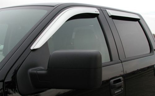 Ford f-150  2009-2010 supercrew 4pc chrome window ventvisors