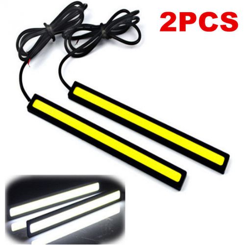 2x super bright white car cob led lights drl fog driving lamp waterproof dc 12v