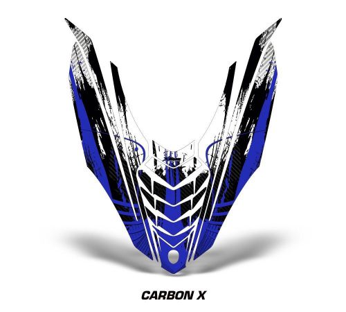 Yamaha viper sr/srt sled sticker decal hood graphic kit 2013-2014 carbonx - blue