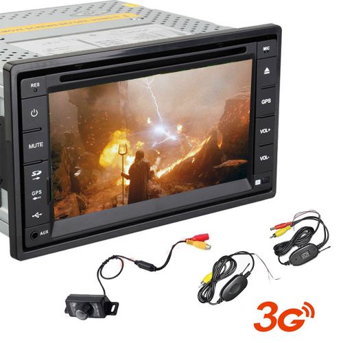 Double din 3g stereo 6.2&#034; dvd player audio fm ipod gps bluetooth aux rear camera