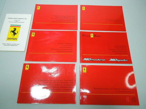 2002 oem original 360 modena 360 spider  owners manual supplements mint