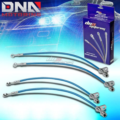 For 03-07 honda accord uc1 blue stainless steel braided hose brake line/cables