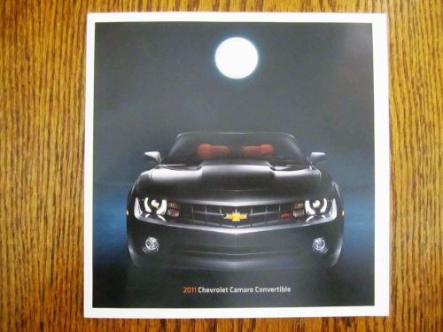 2011 chevy camaro convertible    original dealer brochure    fold-out