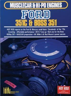 Sa design f351 book musclecar & hi-po engines ford 351c & boss 351 100 pages ea