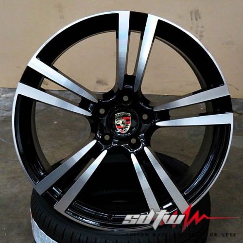 22&#034; porsche cayenne s turbo gts vw touareg audi q7 black machined wheels porsche