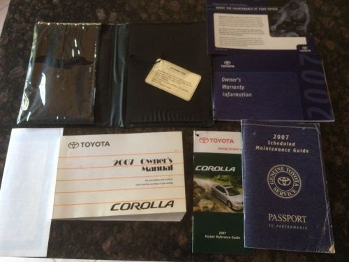 2007 toyota corolla owners manual kit w/holder oem 03, 04, 05, 06, 07, 08