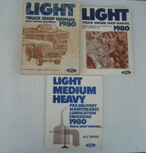 1980 ford  light truck shop manuals  bronco. pickups vans