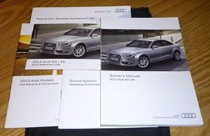 2013 audi a4 s4 sedan owners manual set guide 13 w/case