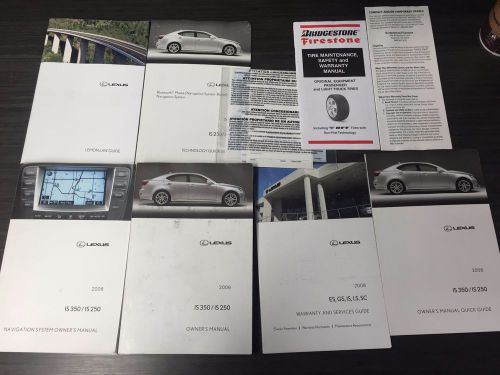 2008 lexus is250/350 owners manual with case