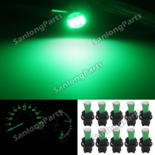 10 pc74 t5 led twist socket green panel cluster plug dash light bulb for gmc