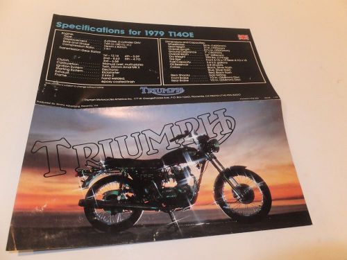 1979 triumph 750cc bonneville motorcycle sales brochure