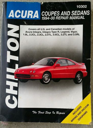 Chilton 1994 - 2000 acura coupes &amp; sedans repair manual   10302