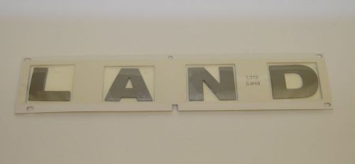 &#034;land&#034; name plate for bonnet (hood) lr3 brunel metallic