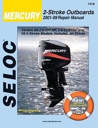 Service manual for all mercury 2 stroke outboard motors from 2001 through 2009