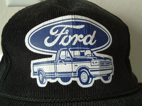 Vintage rare ford truck corduroy snapback trucker style hat distressed