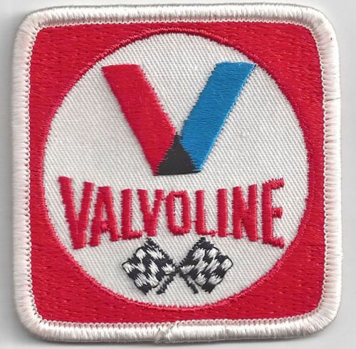 Valvoline racing patch 2-3/4 inches long size vintage iron on embroidered