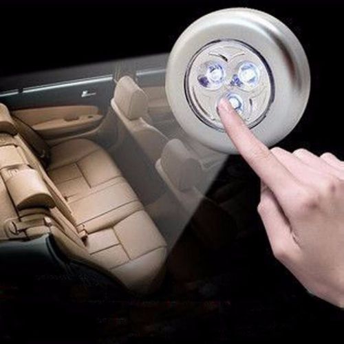 Car home wall night camping tent touch push lamp light car 3 led battery powered