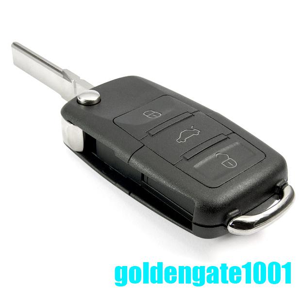 Hot New 3 Button+Panic Flip Remote Key Shell Case Fit For VW Passat Golf Jetta, US $16.19, image 3