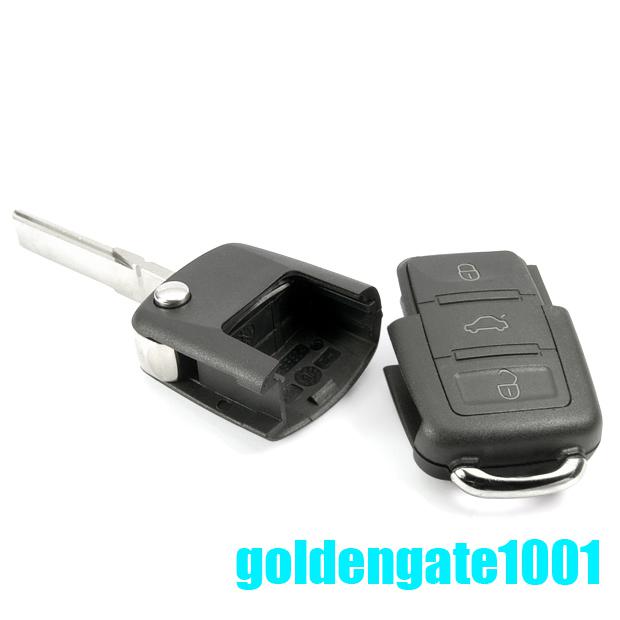 Hot New 3 Button+Panic Flip Remote Key Shell Case Fit For VW Passat Golf Jetta, US $16.19, image 5