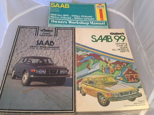 Saab workshop service &amp; repair manuals lot of 3 1969-76 plus lot of 3 manuals