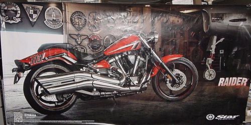 Yamaha raider v star motorcycle banner poster 48&#034; height x 96&#034; width