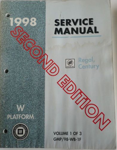 1998 buick century regal original service shop repair manual factory 98 final ed