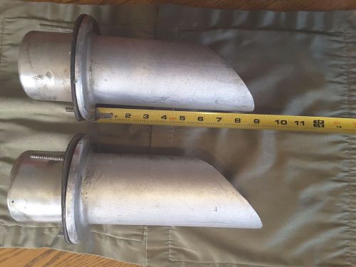 3 inch exhaust tips prototype stainless steel marine rat rod swirl type vintage