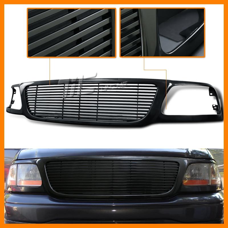 1999-2003 ford f150 pickup black front billet look grille upper grill expedition