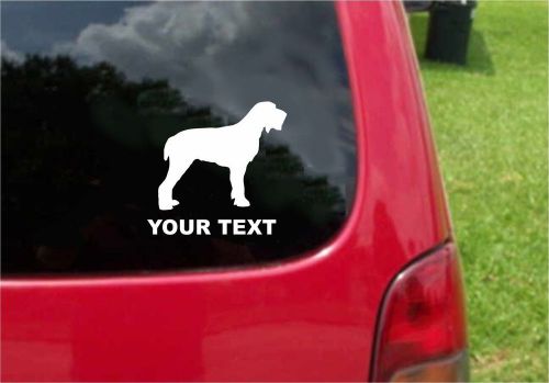 2 (pcs) spinone italiano dog decals with custom text 20 colors to choose from