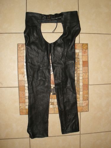 Mens shardan&#039;s leather genuine motorcycle biker riding pants chaps xs x-small