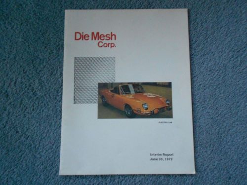 1973 die mesh interim report electric car electra spider fiat 850 oem factory