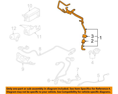 Mitsubishi oem 09-15 lancer 2.4l-l4 emission-hose &amp; tube assembly 1632a296