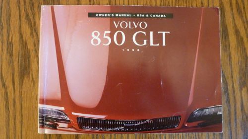 1993 volvo 850 glt owner&#039;s manual