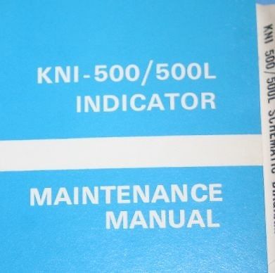 Bendix king kni-500/500l indicator maintenance/overhaul manual kni500