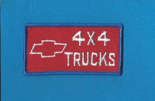 Rare vintage 1980&#039;s chevy 4 x 4 trucks iron on car club jacket hat patch crest