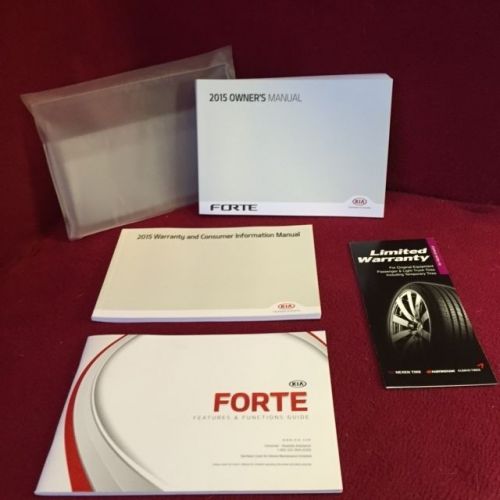 2015 kia forte owners manual with warranty books, feature guide and case