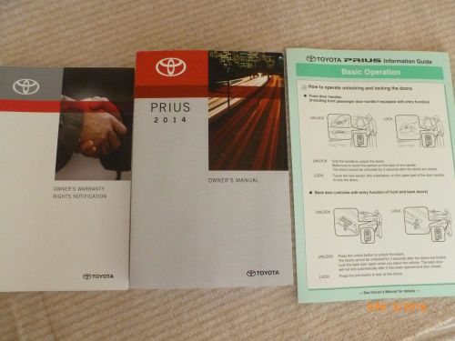 2014 toyota prius owner&#039;s manual warranty &amp; information guide