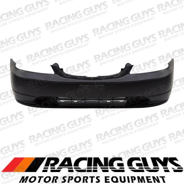 01-03 honda civic front bumper cover unpainted new facial plastic ho1000201