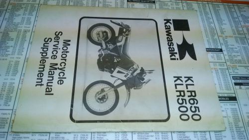 Kawasaki klr600 klr500 service manual supplement