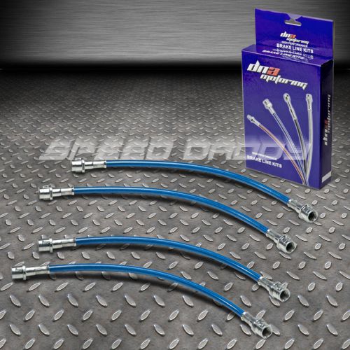 Front+rear stainless steel hose brake line 98-05 porsche 911 996/carrera blue