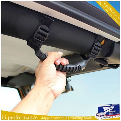 2x black holder for ultimate jeep roll bar grab handles 1987-2014 wrangler