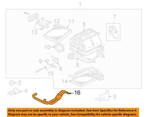 Mitsubishi oem 04-08 endeavor 3.8l-v6 evaporator heater-pipe assembly mr513455